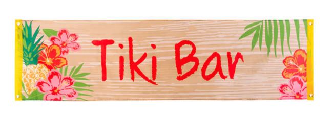 Bannière tissus -Tiki Bar