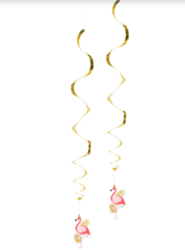 Set 2 tourbillons de décoration Flamingo