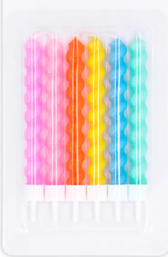 Set 6 bougies Swirl pastel