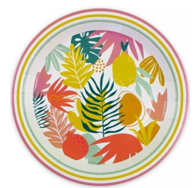 Paquet de 6 Assiettes Tropical