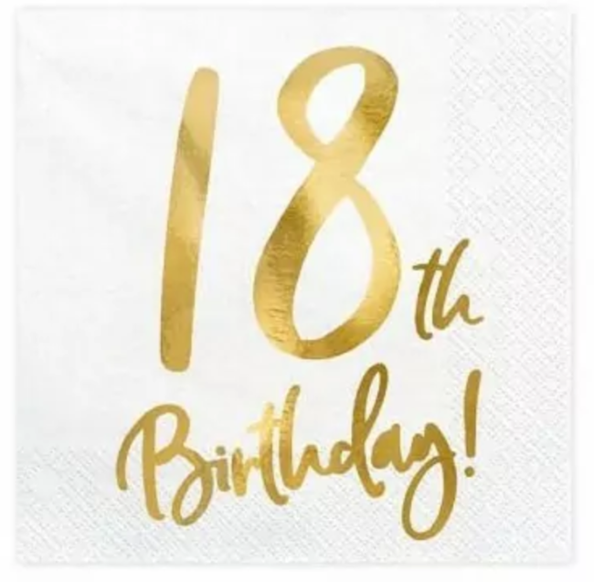 Serviettes 18 ans