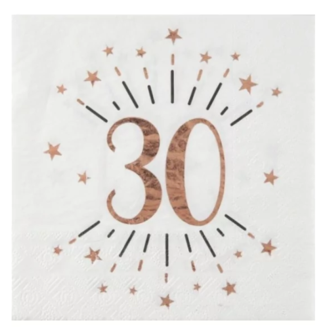 Serviettes 30 ans