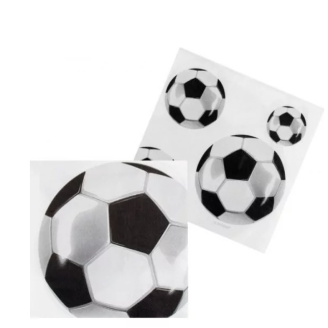 20 Serviettes en papier Football 