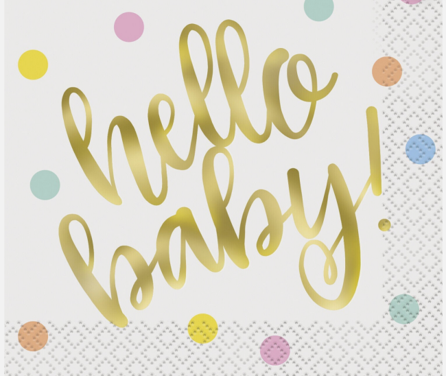 Serviettes Hello Baby